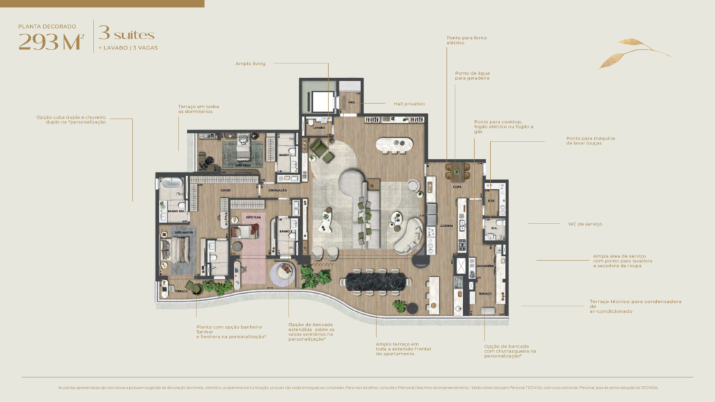 Bosque Cerejeiras — planta 293,02 m2