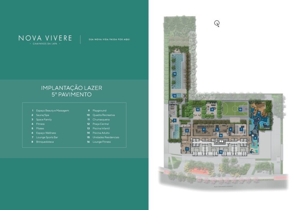 Caminhos da Lapa Nova Vivere — Implantação — Lazer (5º pavimento)