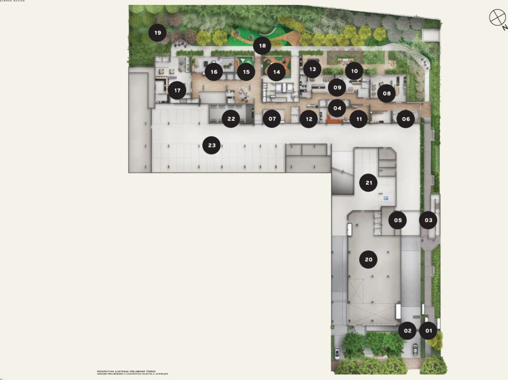 Garden Design Caminhos da Lapa — Implantação — Térreo