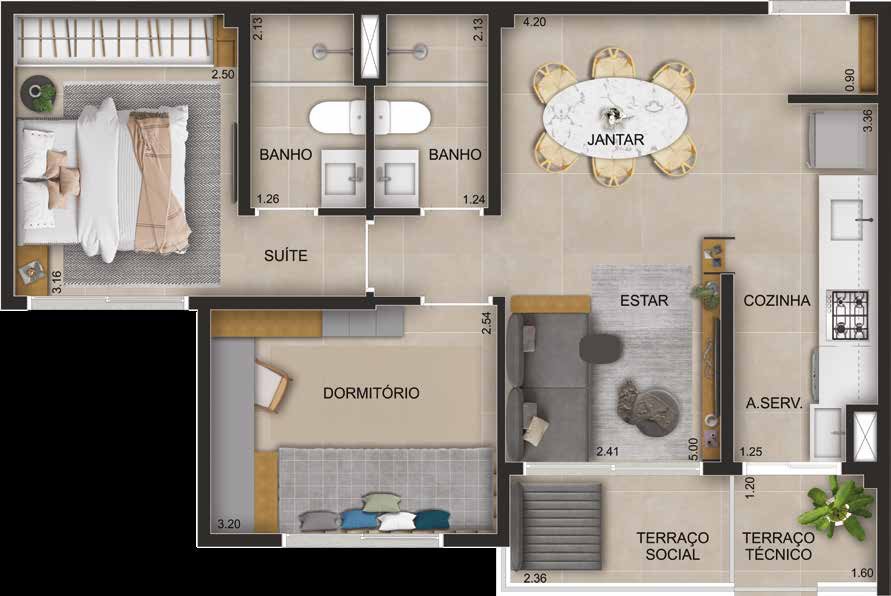 Planta humanizada do Moved Osasco.