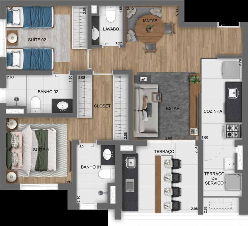 Planta humanizada do Chanes Street.