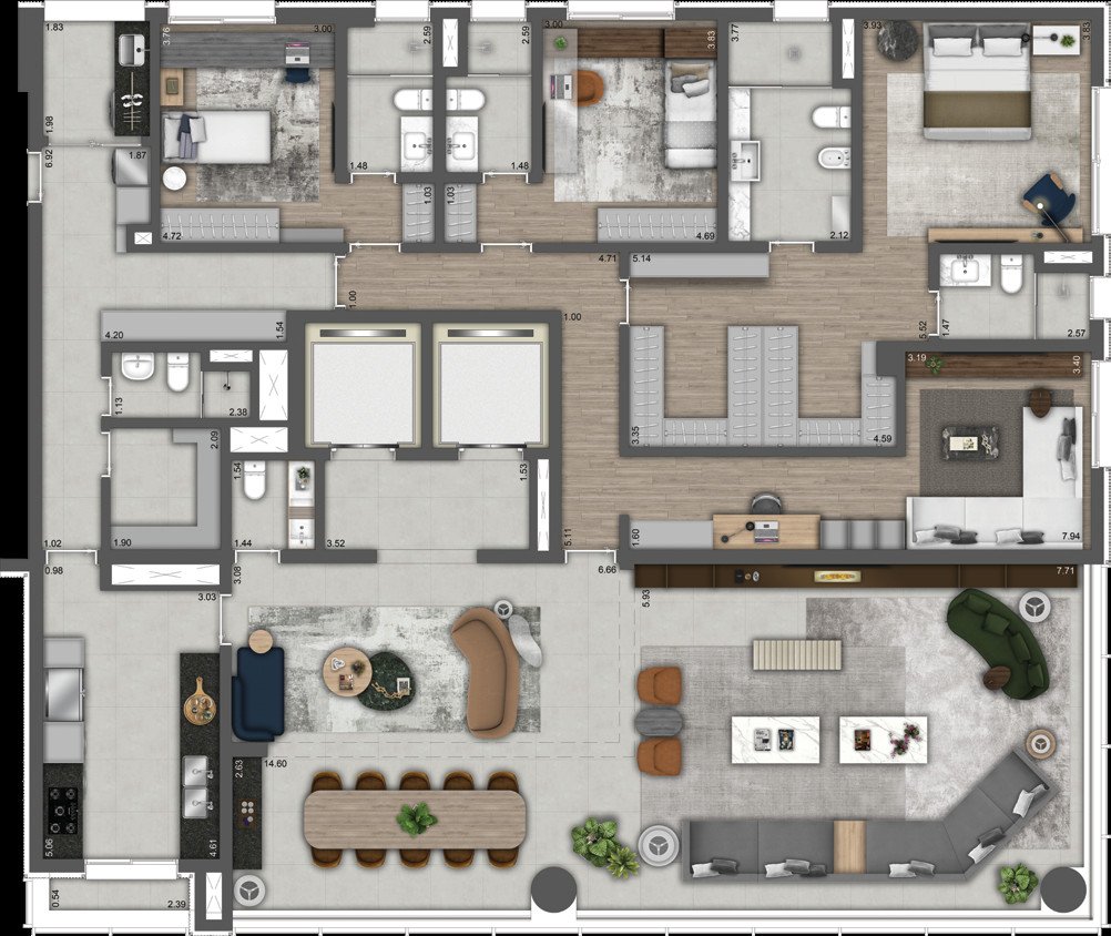 Planta humanizada do Park Avenue.