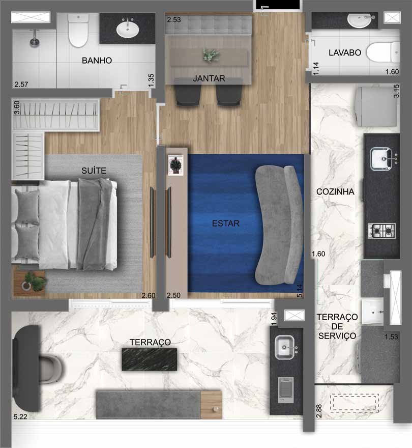 Planta humanizada do Chanes Street.