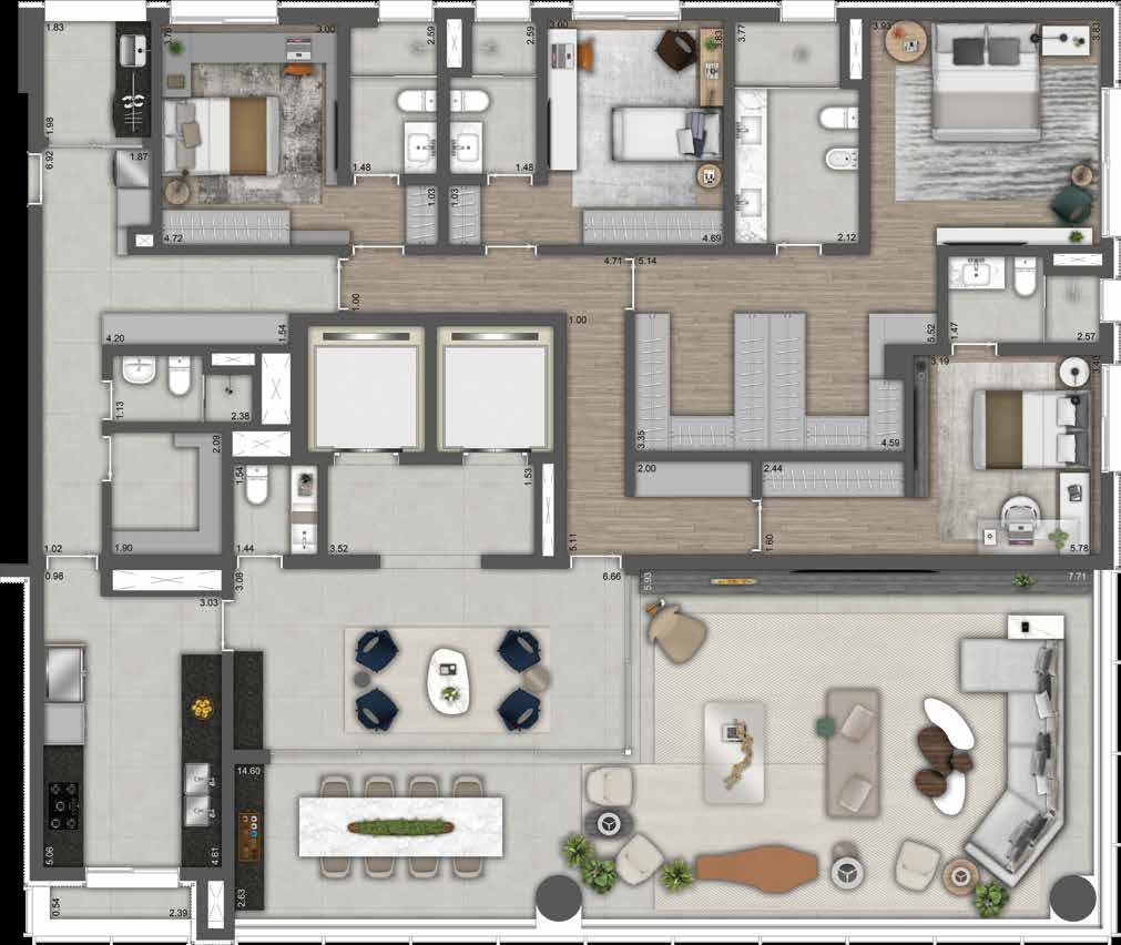 Planta humanizada do Park Avenue.