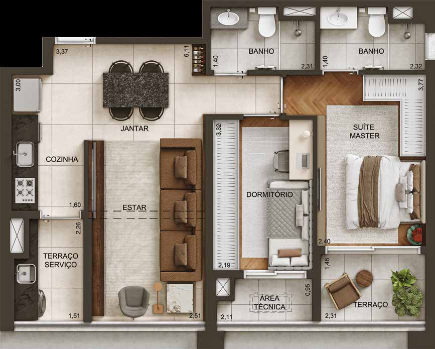 Planta humanizada do Metropolitan by Lindenberg.