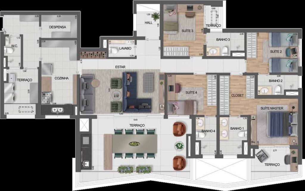 Planta humanizada do Signature by Ott.