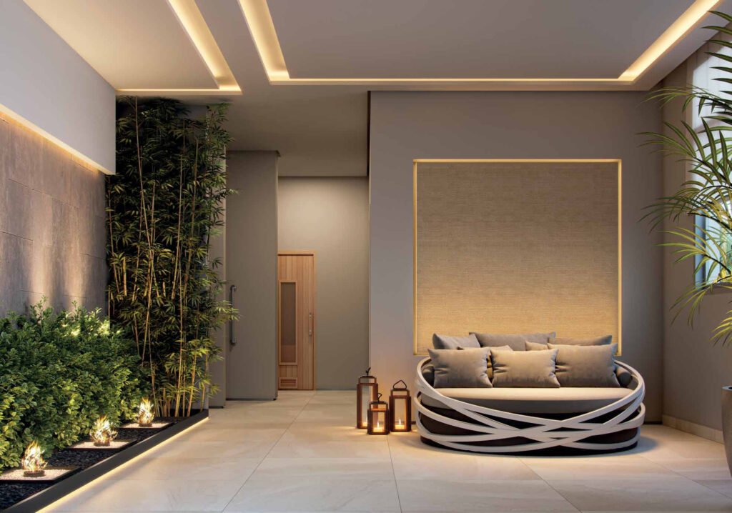 Perspectiva ilustrada de wellness do Dream View Vila Prudente.