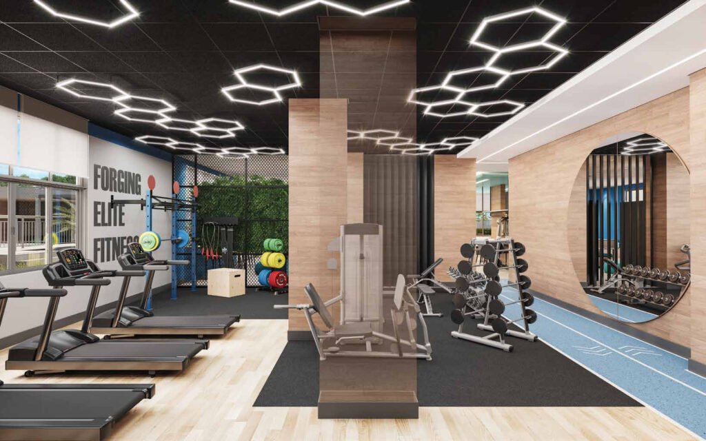 Perspectiva ilustrada de fitness do In Design Ipiranga.