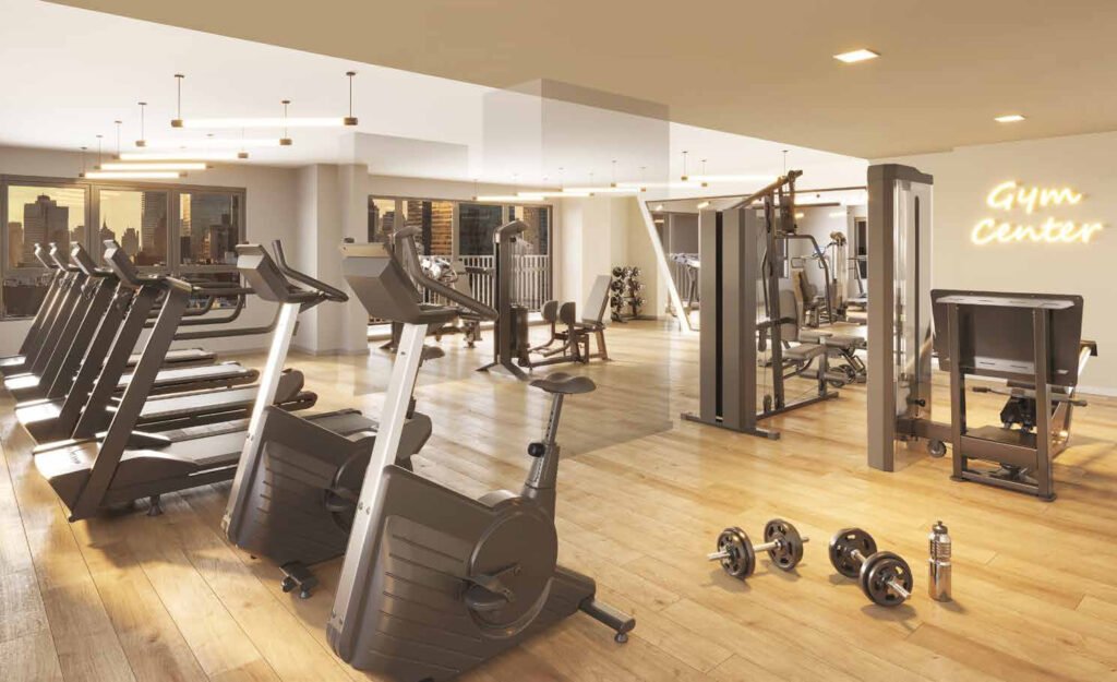 Perspectiva ilustrada de fitness do Moved Osasco.