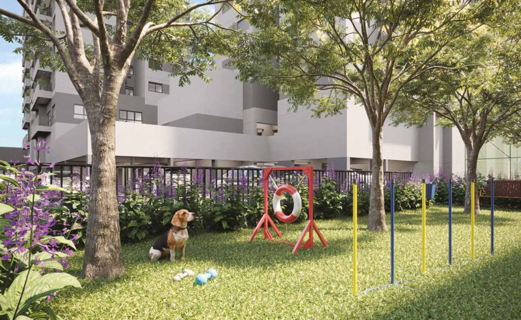 Perspectiva ilustrada de pet place do Moved Osasco.