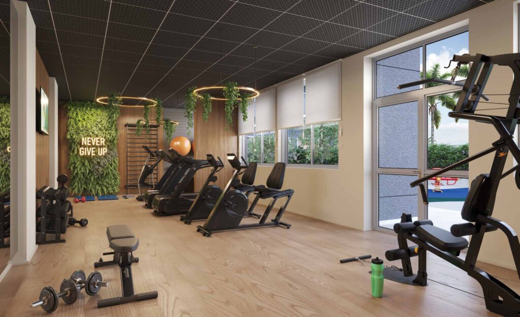 Perspectiva ilustrada de fitness musculação do Villares Parada Inglesa.