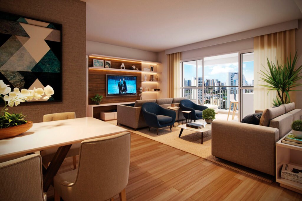 Reserva JB – Living Do Apto. Opção De 91 M²