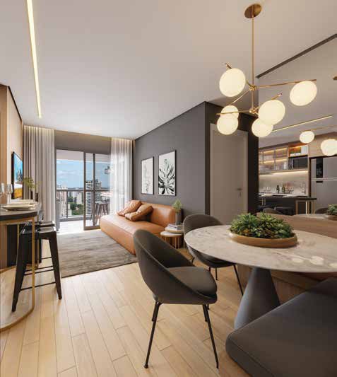 Hub Brooklin by Ez – Living Do Apto. De 64 M² — Final 1, Do 17º Ao 26º Pav.